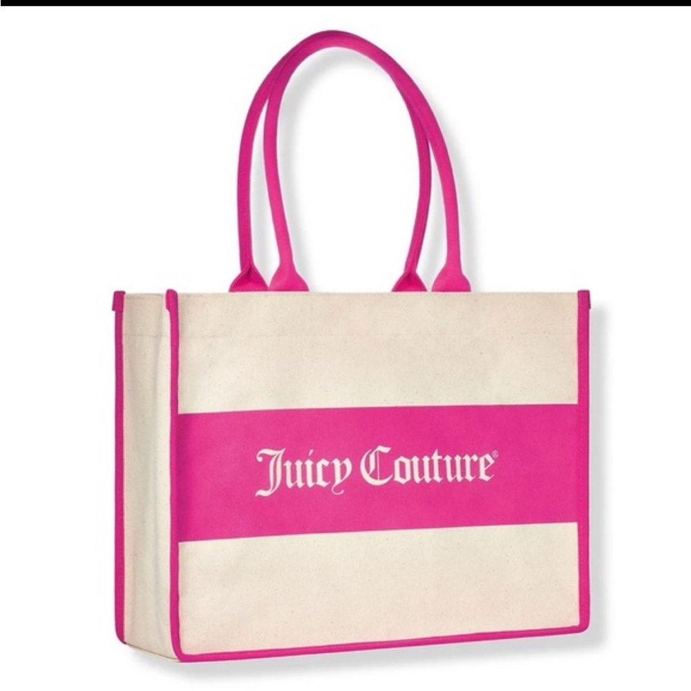 Juicy Couture Vibrant Pink and Cream Tote